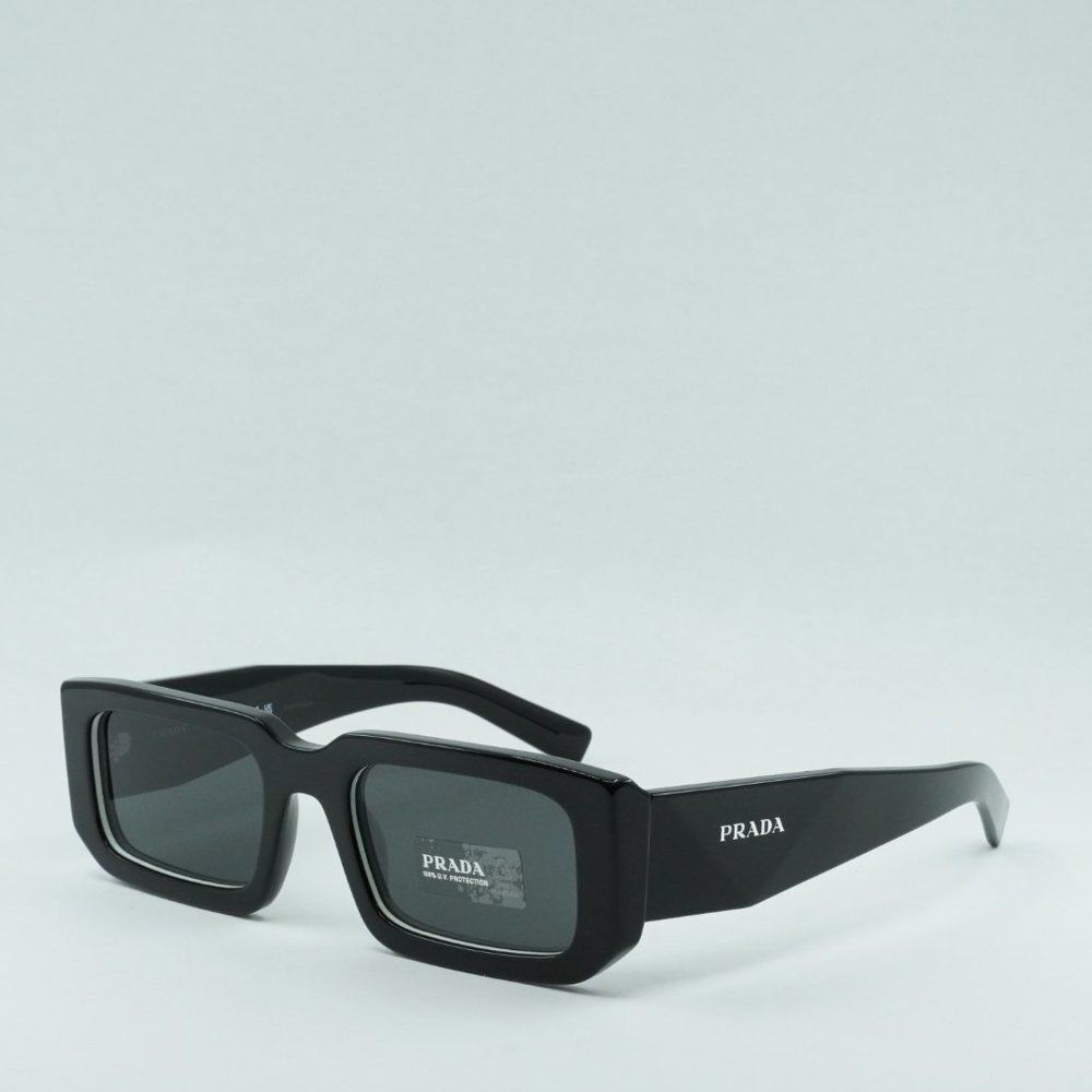💯 NEW PRADA PR06YS 09Q5S0 BLACK GREY SUNGLASSES - Picture 3 of 13